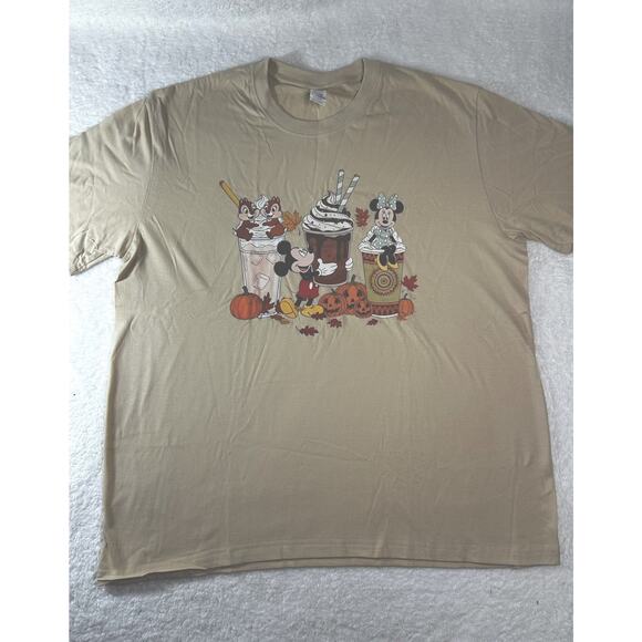 Halloween Disney Pumpkin Spice & Everything Nice T-shirt Mickey Minnie New - Picture 1 of 4